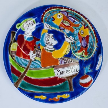 Circular Plate DS 25 cm PT25DS-20 Fishermen Circular Plate DS 25 cm PT25DS-20 Fishermen